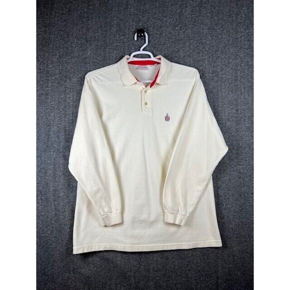 Bugle Boy Other - VTG Bugle Boy Long Sleeve Polo Shirt Men Size XL Vintage Retro 90s Yellow Ish
